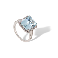 Ringe Mirco Visconti Dame in Weißgold Acquamarina 4.58 Ct LF359/30ACE - LF359/30ACE